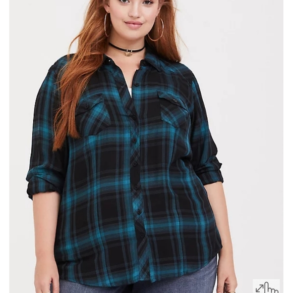 torrid Tops - Torrid plaid camp shirt